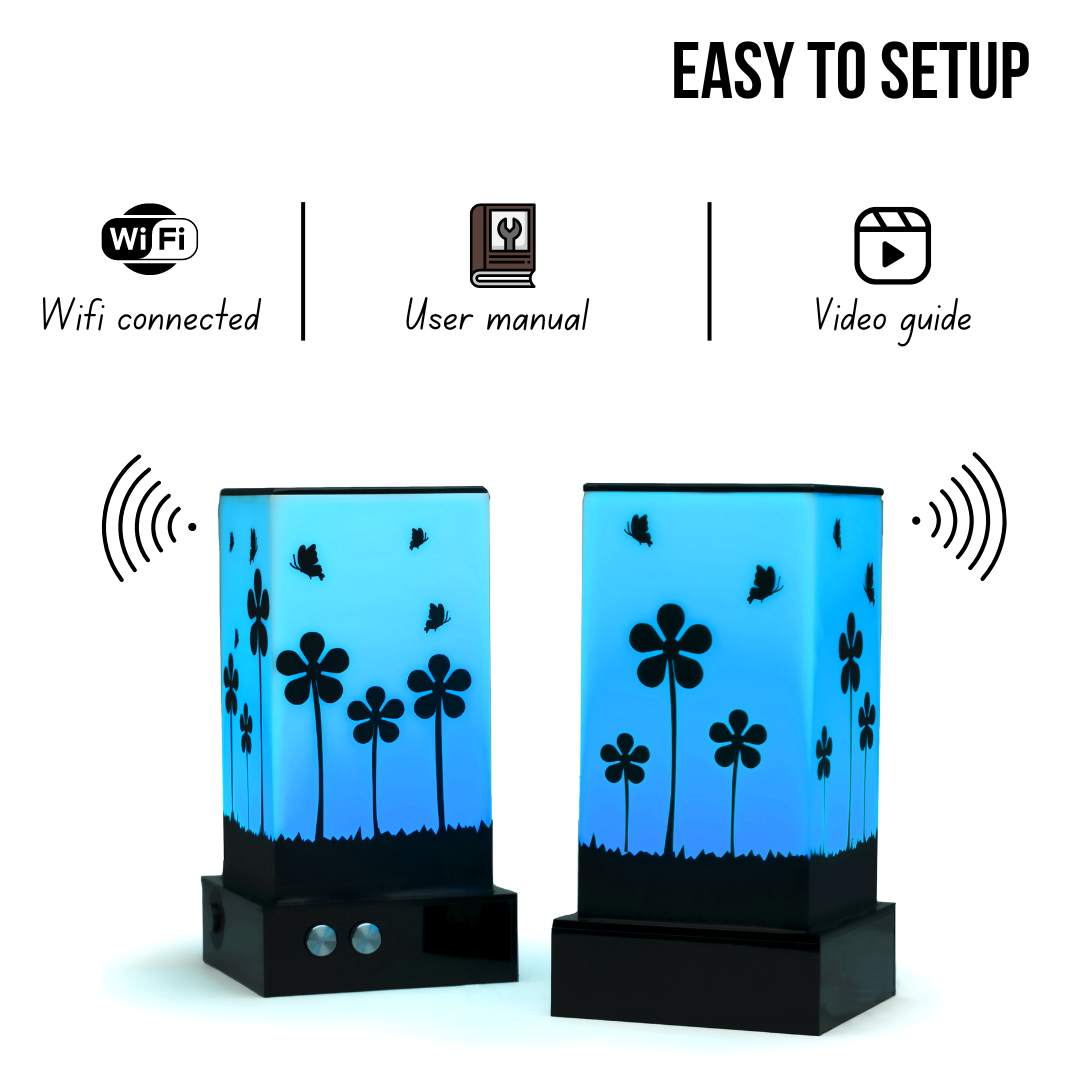 ZOCI VOCI Telepathy Long Distance Lamps Floral Design