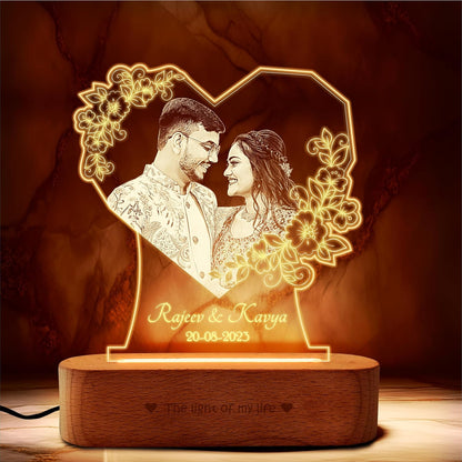 Radiant Love: Personalized Photo Glow Lamp