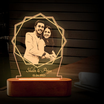 Lotus Light Photo Frame